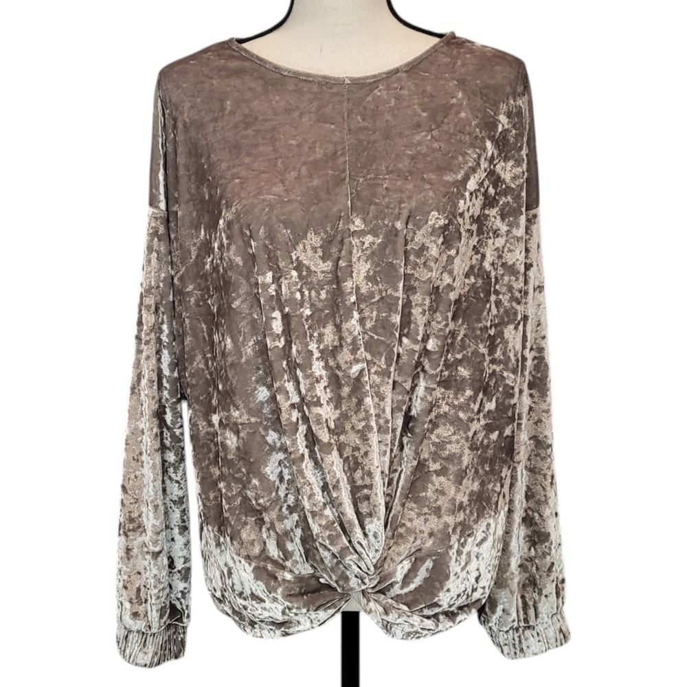 Lumiere Crushed Velvet Long Sleeve Top